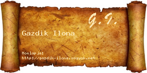 Gazdik Ilona névjegykártya